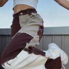 Color-panel Straight-leg Jeans