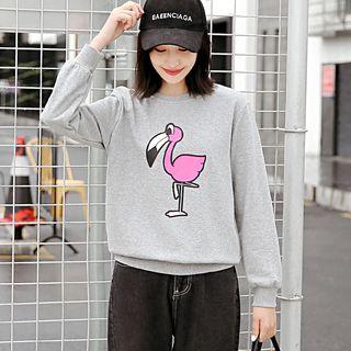 Flamingo Print Sweatshirt