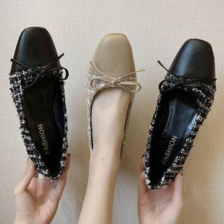 Tweed Panel Block-heel Pumps