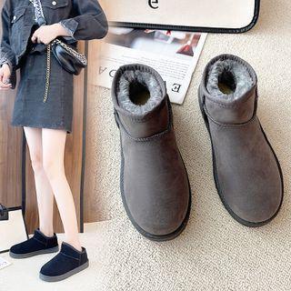 Fluffy Lined Short Snow Boots