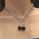 Resin Cherry Pendant Necklace
