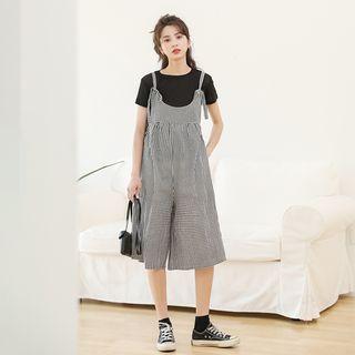 Short-sleeve T-shirt / Wide Leg Jumper Pants / Set