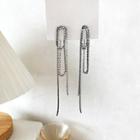 Sterling Silver Fringed Earring / Clip-on Earring