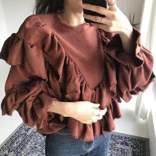 Long Sleeve Ruffle Top