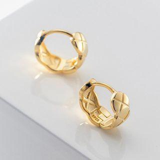 Quilted Hoop Earring