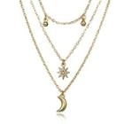 Set Of 3: Snake Pendant Necklace 2993 - Set Of 3 - Gold - One Size