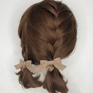 Leopard Print Bobble Fabric Bow Hair Clip