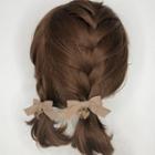 Leopard Print Bobble Fabric Bow Hair Clip