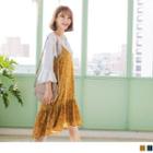 Spaghetti-strap V-neck Floral Mermaid Dress