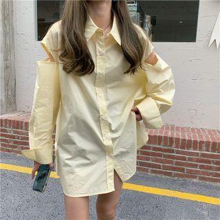 Cut-out Oversized Shirt