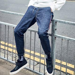 Drawstring Waist Slim-fit Jeans