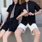 Couple Matching Short-sleeve Shirt / Dress / Shorts / Tie