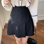 Lace Paneled Miniskirt