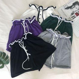 Color-block High-waist Shorts