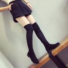 Tie-up Flat Over-the-knee Boots