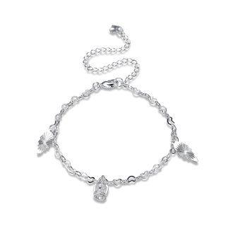 Simple And Elegant Crown Anklet Silver - One Size