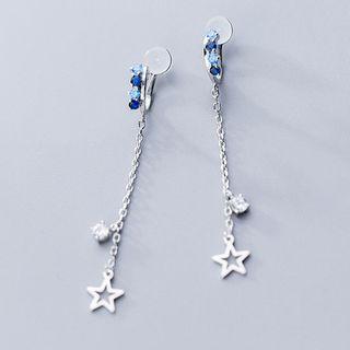 Star Drop Earring S925 Silver - Clip-on Earring - One Size