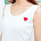 Heart Embroidered Tank Top