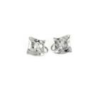 Rhinestone Alloy Earring 1 Pair - Earrings - Square - Silver - One Size