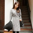 Round-neck Tie-waist Dress