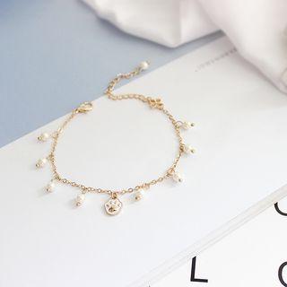 Faux-pearl Alloy Paw Bracelet As Shown In Figure - One Size