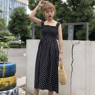 Polka Dot Wide-strap A-line Sundress