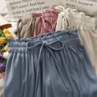 Paperbag High-waist Wide-leg Pants In 5 Colors