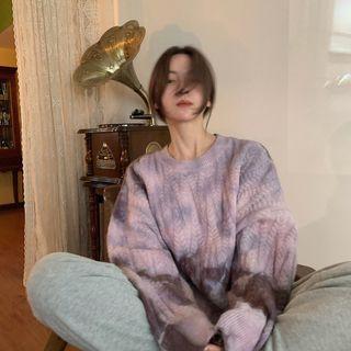 Tie Dye Chunky-knit Sweater