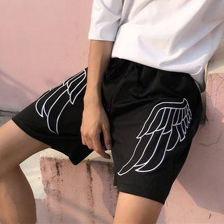 Wings Embroidered Shorts