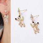 Bear Drop Earring 1 Pair - Gold - One Size