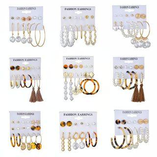 Set Of 6 Pairs: Drop Earring (various Designs)