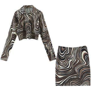 Print Shirt / Pencil Skrit