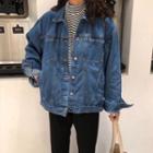Wide Denim Jacket Cargo External Set