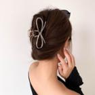 Alloy Bow Hair Claw Type A - Bow - Silver - One Size