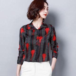 Pattern Satin Shirt