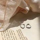 Alloy Hoop Earring Silver - One Size