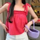 Plain Bow Camisole Top Rose Pink - One Size