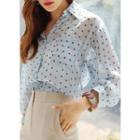 Polka-dot See-through Shirt