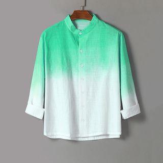 3/4-sleeve Gradient Shirt