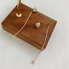 Heart Ear Jacket 1 Pair - Gold - One Size