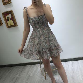 Floral Print A-line Mini Sundress
