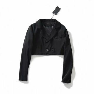 Double-button Cropped Blazer