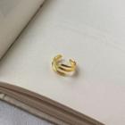925 Sterling Silver Layered Cuff Earring 1 Pc - As Shown In Figure - One Size