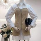 Set: Plain Shirt + Zipped Corset