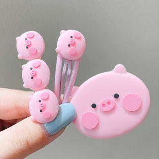 Pig Soft Clay Alloy Hair Clip (various Designs)