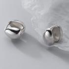 Polished Sterling Silver Cuff Earring 1 Pair - Silver - One Size