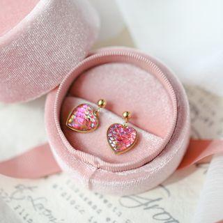 Heart Drop Earring Gold - One Size
