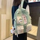 Nylon Two-tone Zip Backpack