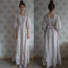 Floral 3/4-sleeve Maxi A-line Dress Dress - Floral - One Size