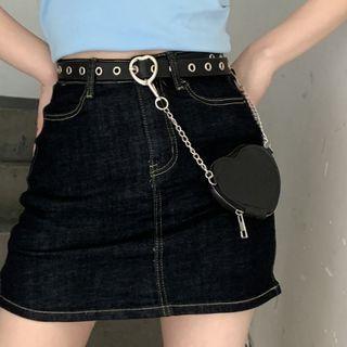 Grommet Belt / Heart Belt Bag / Set